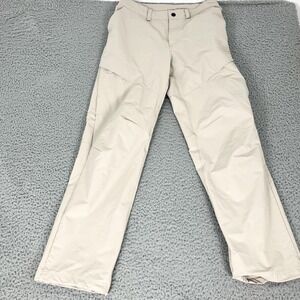 On Cloud Trek Pants Mens Small Beige Run On Clouds Hiking Outdoor Nylon Stretch